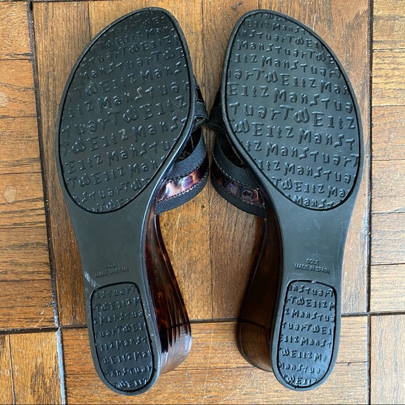 Stuart Weitzman Y2K Tortoiseshell Wedge Sandals - Picture 6 of 6